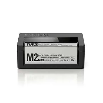 PATRICKS | M2 Matte Pomade | Medium Hold Hair Styling for Men | Normal to Thick Hair Control | Travel Size | 75g