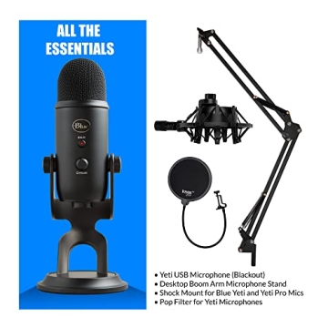 Blue Yeti Microphone Bundle for High-Quality Audio