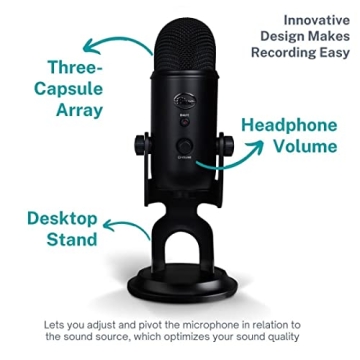 Blue Yeti Microphone Bundle for High-Quality Audio