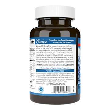 Carlson Salmon Oil Complete for Heart and Brain Health