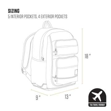 Carhartt Single-Compartment, Durable Pack with Laptop Sleeve and Duravax Abrasion Resistant Base, 27L Classic Backpack (Navy), One Size