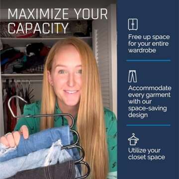 Pants Hangers- Set of 3 Multi Pants Hangers - Metal, Non Slip & Open Ended Hangers