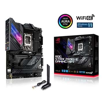 ASUS ROG Strix Z690-E Gaming WiFi 6E LGA 1700(Intel 12th Gen)ATX motherboard(PCIe 5.0,DDR5,2.5 Gb LA...