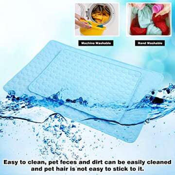 Dog Cooling Mats Pet Cooling Mats Dog Sleeping Mats Dog Cooling Pads Dog Bed Mats Cat Bed Mats Cats Cooling Pad Cool Self Cooling Mat Pet Summer Cooling Mat Sleeping Pad (28x22''/70x55cm, Blue)