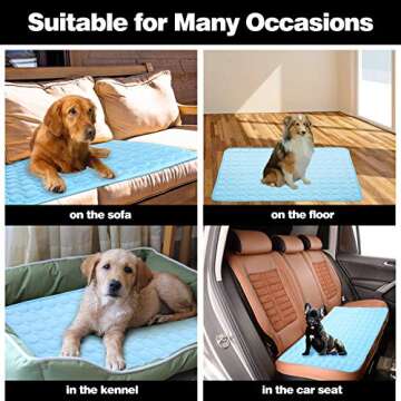 Dog Cooling Mats Pet Cooling Mats Dog Sleeping Mats Dog Cooling Pads Dog Bed Mats Cat Bed Mats Cats Cooling Pad Cool Self Cooling Mat Pet Summer Cooling Mat Sleeping Pad (28x22''/70x55cm, Blue)