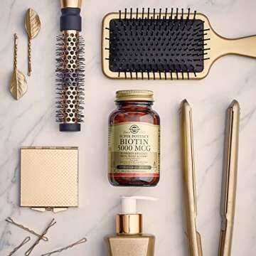 Solgar Biotin 1000 mcg, 250 Vegetable Capsules - Supports Healthy Skin, Nails & Hair - Energy Metabolism - Enhanced Potency - Non-GMO, Vegan, Gluten Free, Dairy Free, Kosher, Halal - 250 Servings