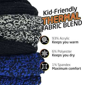HOT FEET Kids Thermal Socks – 2 Pack Warm Winter Socks for Boys and Girls, Cozy & Insulated, Thick...