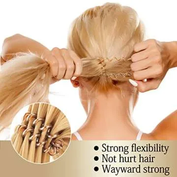 KANPRINCESS 27 PCS Spiral Hair Ties,No Crease Coil Hair Ties, Phone Cord Hair Ties for Thick Hair - Women Ponytail Holder Elastics