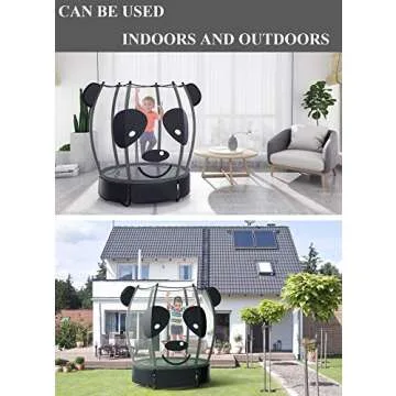 LANGXUN Panda Trampoline - Safe Fun for Kids Age 2-10
