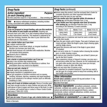 Amazon Basic Care Nicotine Gum 2 mg - Effective Stop Smoking Aid