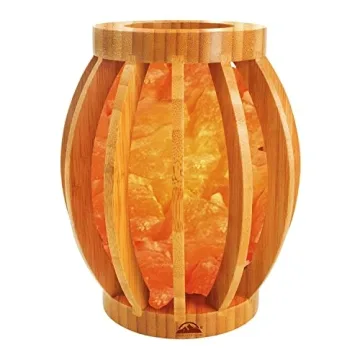 Himalayan Glow 1348 Basket Crystal Pink Salt Lamp with Dimmer Switch for Ambient Lighting
