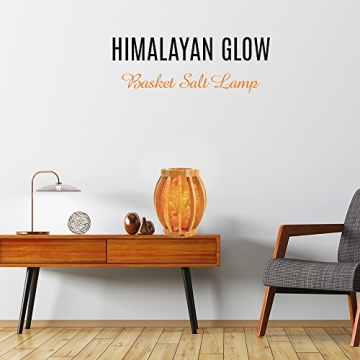Himalayan Glow Salt Lamp with Dimmer and Bamboo Base