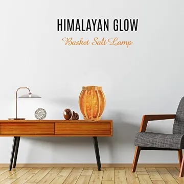 Himalayan Glow Salt Lamp with Dimmer and Bamboo Base