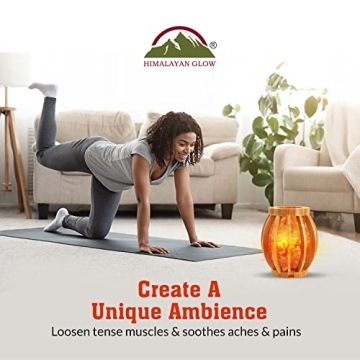 Himalayan Glow Salt Lamp with Dimmer and Bamboo Base