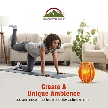 Himalayan Glow Salt Lamp with Dimmer and Bamboo Base