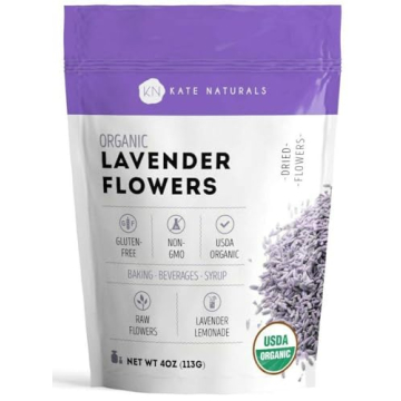 Kate Naturals Premium Dried Lavender Flowers for Tea, Syrup, and Crafting