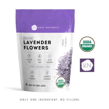 Kate Naturals Organic Dried Lavender Flowers for Culinary Use
