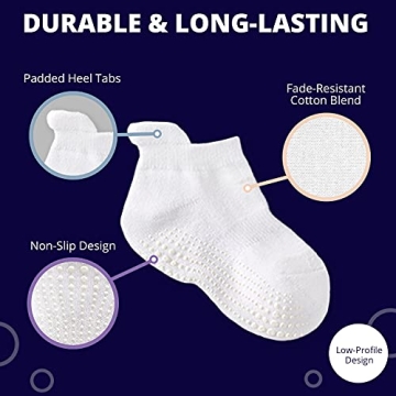 Non Slip Grip Ankle Socks for Kids - LA ACTIVE