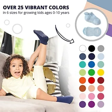 Non Slip Grip Ankle Socks for Kids - LA ACTIVE
