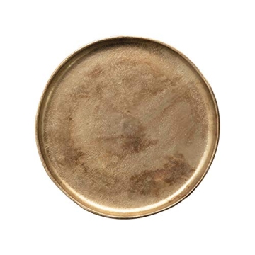 Bloomingville Antique Gold Metal Pedestal Display Stand