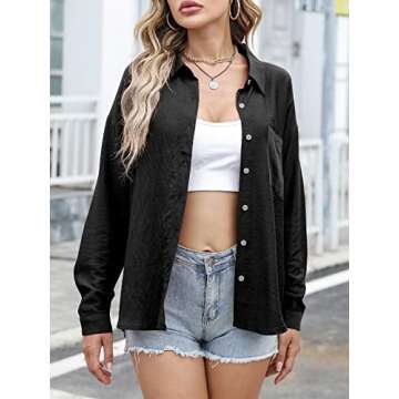 VIISHOW Women's Versatile Linen Button Down Shirt