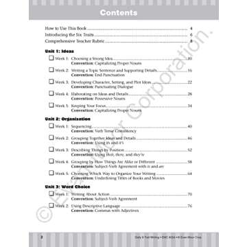 Evan-Moor Daily 6-Trait Writing, Grade 4 - Essential Writing Workbook for Homeschool & Classroom