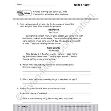 Evan-Moor Daily 6-Trait Writing, Grade 4 Workbook