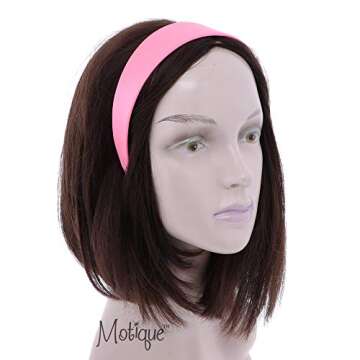 Motique Accessories Girls 2 inch Satin Headband - Vibrant Colors and No Slip Design