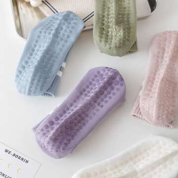Yoga Socks with Grips for Women - Non-Slip Comfort Socks