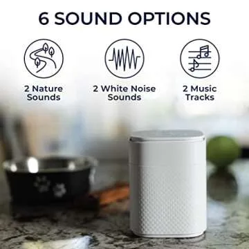 Yogasleep Pawzz White Noise Machine for Dogs, Home & All Pets. with Integrated Bark Sensor, 6 Automatic Relaxing Natural Sounds, Help Keep Pets Calm, Anti-Barking with Training, Noise Canceling