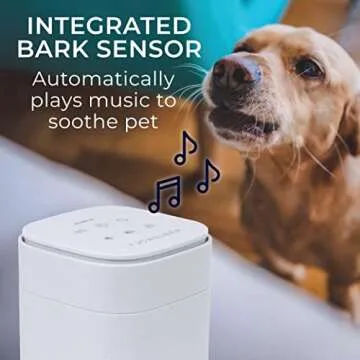 Yogasleep Pawzz White Noise Machine for Dogs, Home & All Pets. with Integrated Bark Sensor, 6 Automatic Relaxing Natural Sounds, Help Keep Pets Calm, Anti-Barking with Training, Noise Canceling