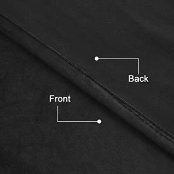 PLEASANT BOULEVARD Velvet Curtains [2 Panels] Heavy Blackout Window Drapes with Grommet, Thermal Insulated Darkening Curtains for Living Room, Bedroom, & Home Decor (52" W x 84" L, Black)