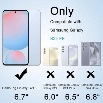 Xiezezei Galaxy S24 FE Screen Protector Dual Pack