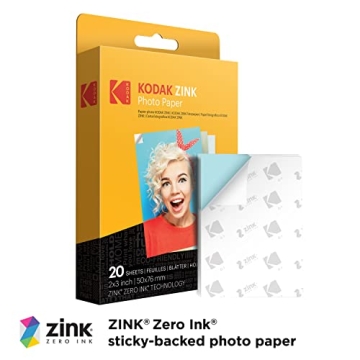 Premium Zink KODAK 2"x3" Photo Paper - 20 Sheets