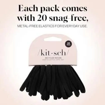 Kitsch Elastic Hair Ties - No Damage & Versatile 20 Pack