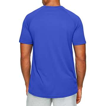 Men's Dry Fit Short Sleeve T-Shirt Crewneck Lightweight Tee Shirts for Men Workout Athletic Casual L...