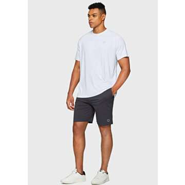 Men's Dry Fit Short Sleeve T-Shirt Crewneck Lightweight Tee Shirts for Men Workout Athletic Casual Large