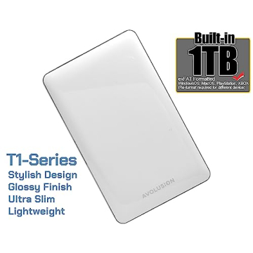 Avolusion T1 Series 1TB USB Portable External Hard Drive