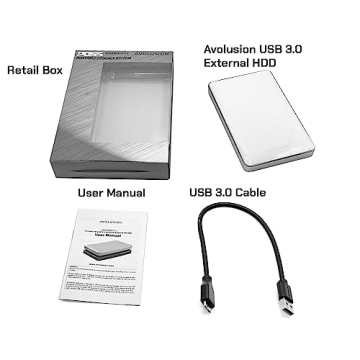 Avolusion T1 Series 1TB USB Portable External Hard Drive