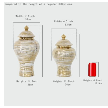 Elegant Ceramic Ginger Jar with Lid for Stylish Decor