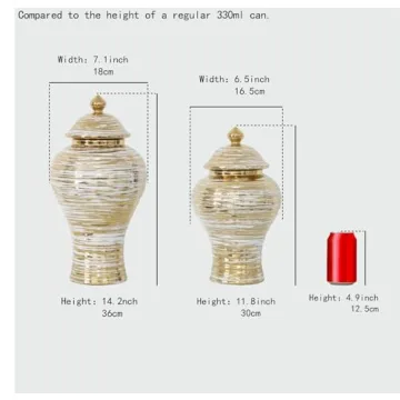 Elegant Ceramic Ginger Jar with Lid for Stylish Decor
