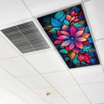 MSINMKOK Fluorescent Light Covers 4x2ft Decorative Blue