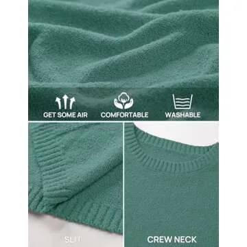 NENONA Women's Spring Summer 2 Piece Outfits Long Sleeve Tunic Sweater & Shorts Knit Lounge Sets Beach Vacation Casual Clothes,Sage,S