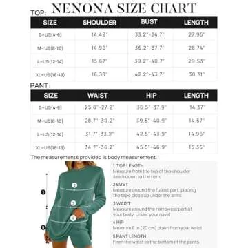 NENONA Women's Spring Summer 2 Piece Outfits Long Sleeve Tunic Sweater & Shorts Knit Lounge Sets Beach Vacation Casual Clothes,Sage,S
