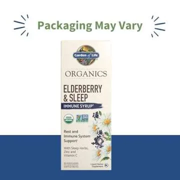 Garden of Life Organics Elderberry & Sleep Immune Syrup - Immune Support for Adults and Kids 12 and ...