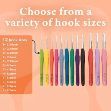BeCraftee Crochet Hooks Kit - Comfortable Ergonomic Crochet Tools