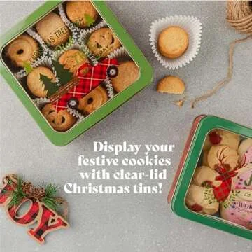 Plum Designs Christmas Cookie Tins Set of 3 - Perfect Gift