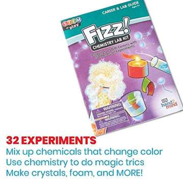 hand2mind Fizz Chemistry Science Kit for Kids Ages 8-12, 32 Science Experiments and Fact-Filled Guid...