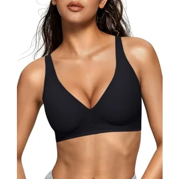 OEAK Women's Deep V Push Up Bras - Comfort Seamless Bralettes
