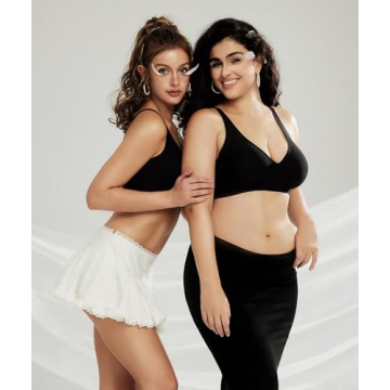 OEAK Women’s Deep V Comfort Bras - No Underwire & Seamless